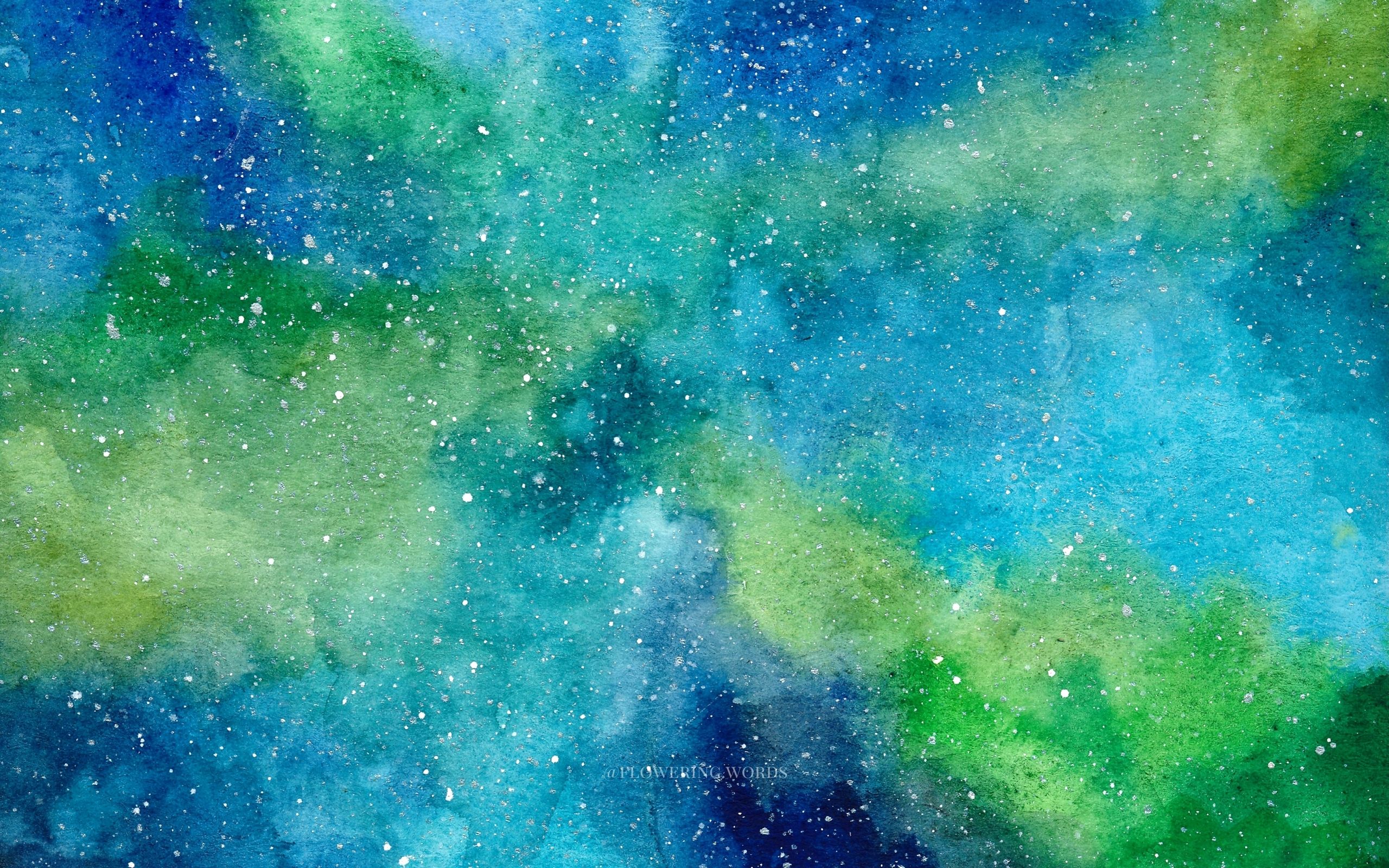 Blue And Green Galaxy Background