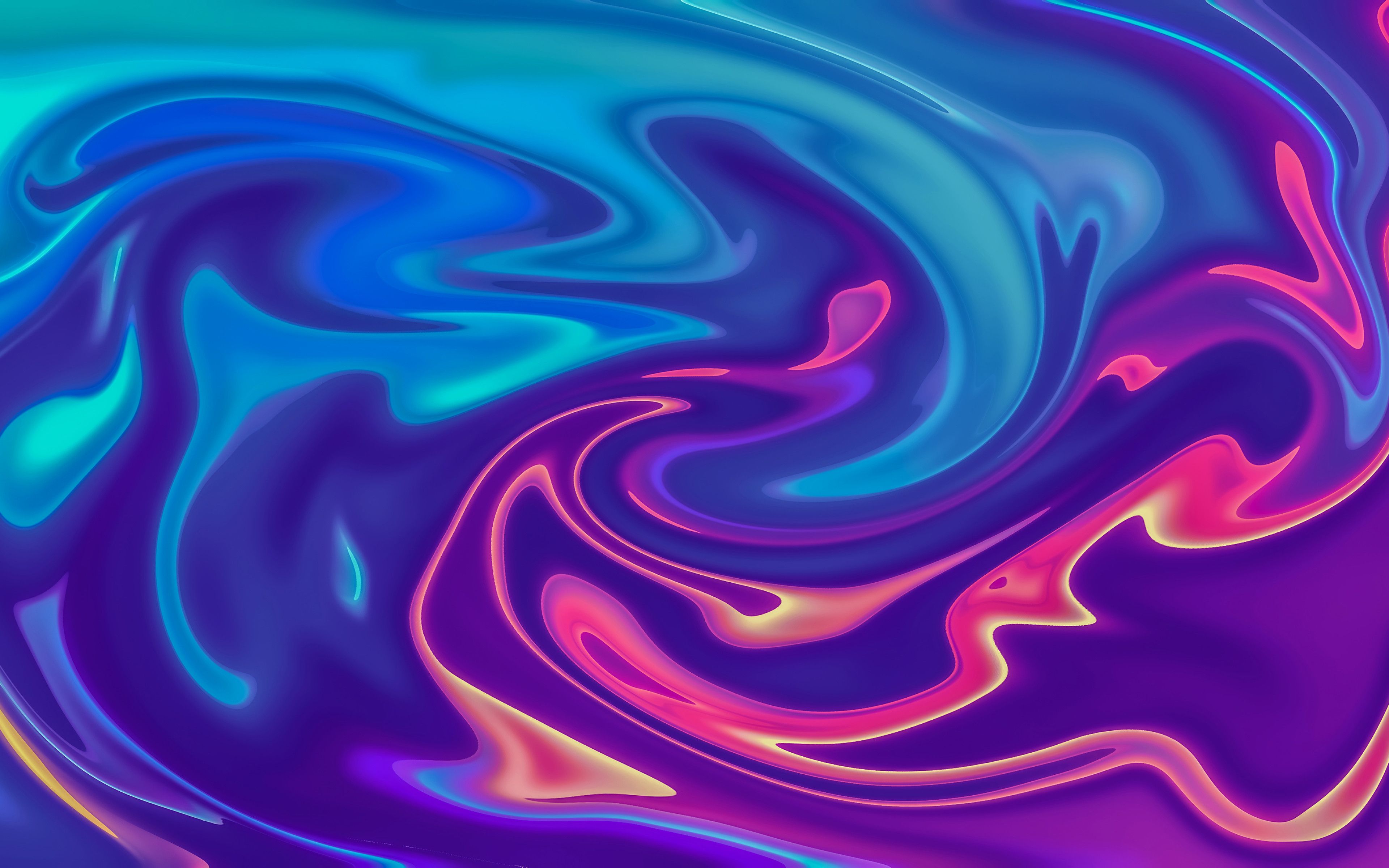 Blue And Pink Liquefied Swirls Wallpapers