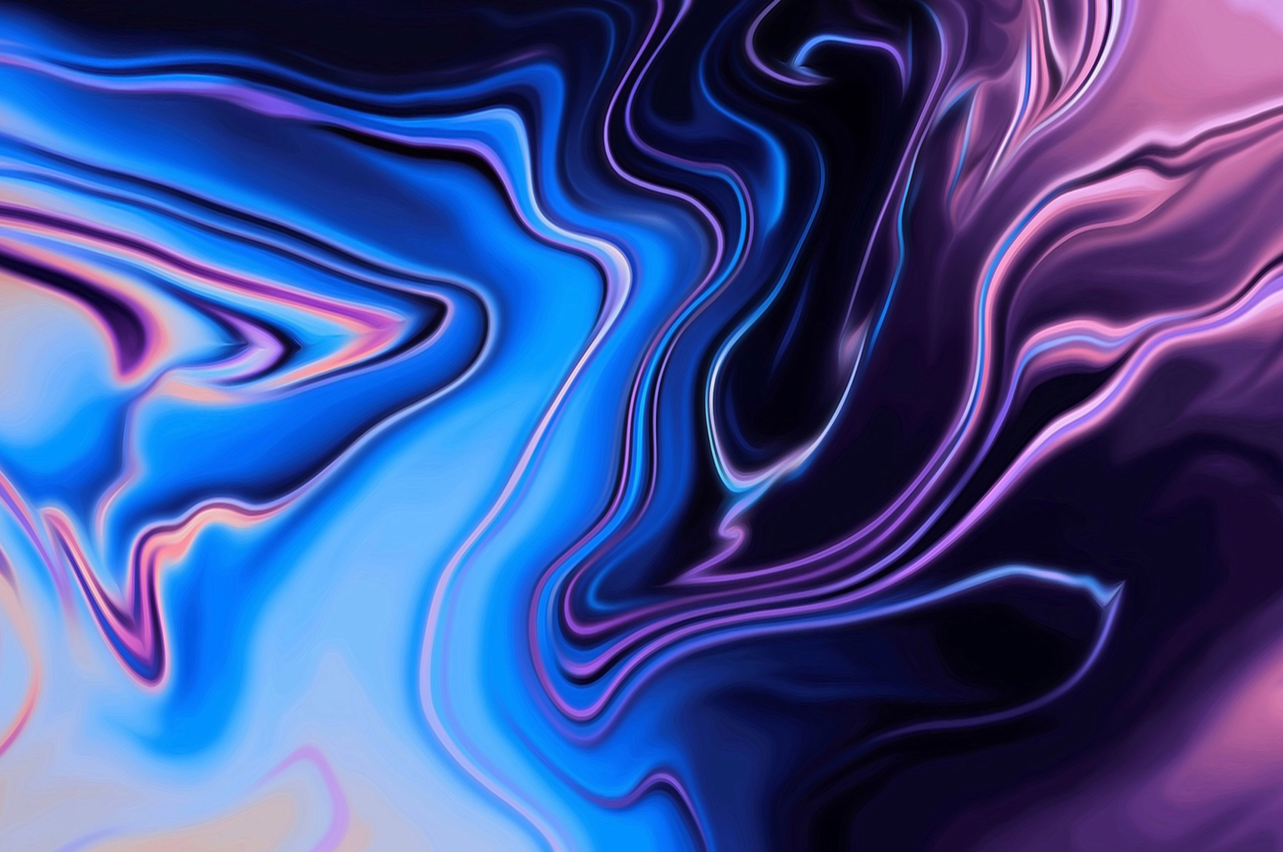 Blue And Pink Liquefied Swirls Wallpapers