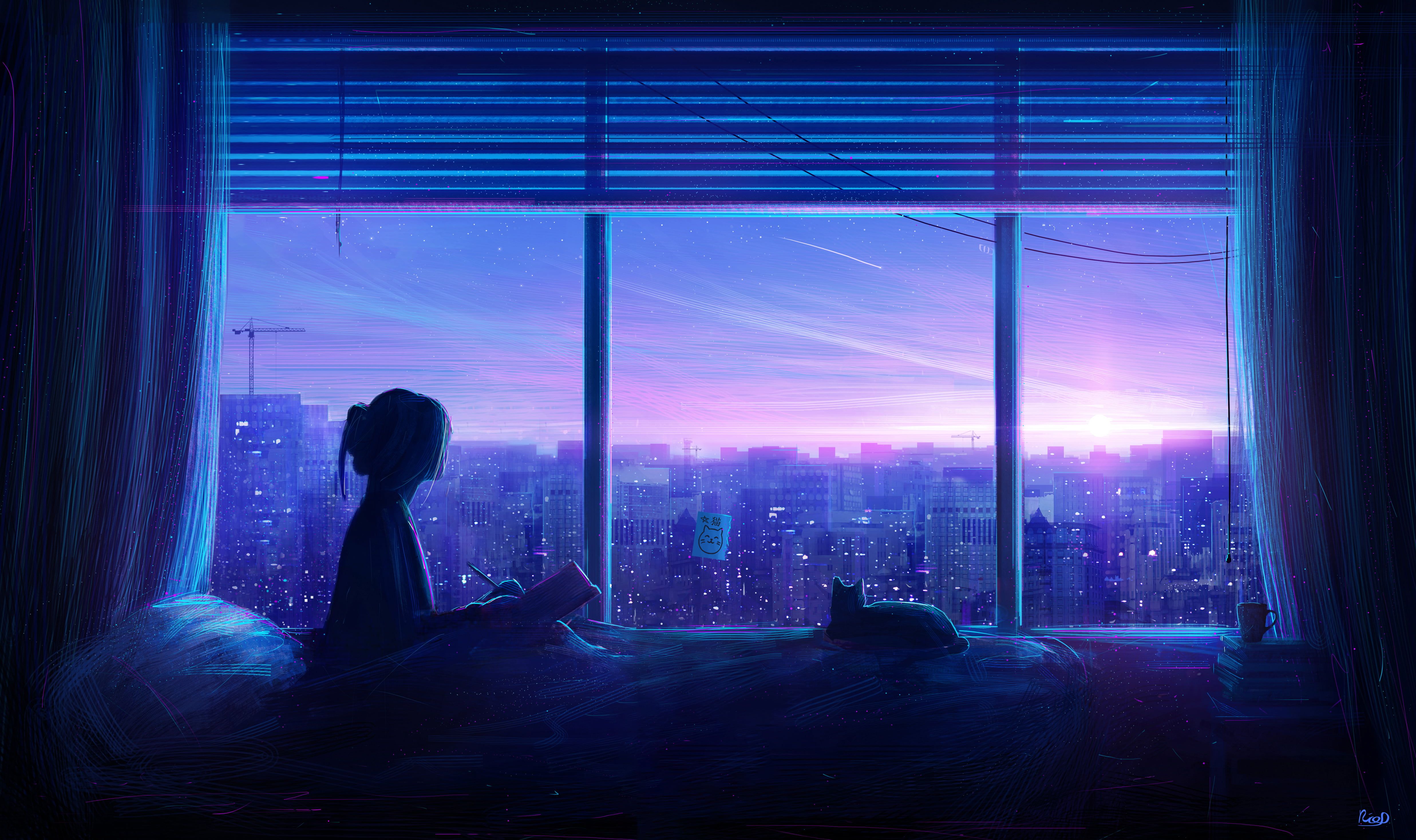 Blue And Purple Art Wallpapers