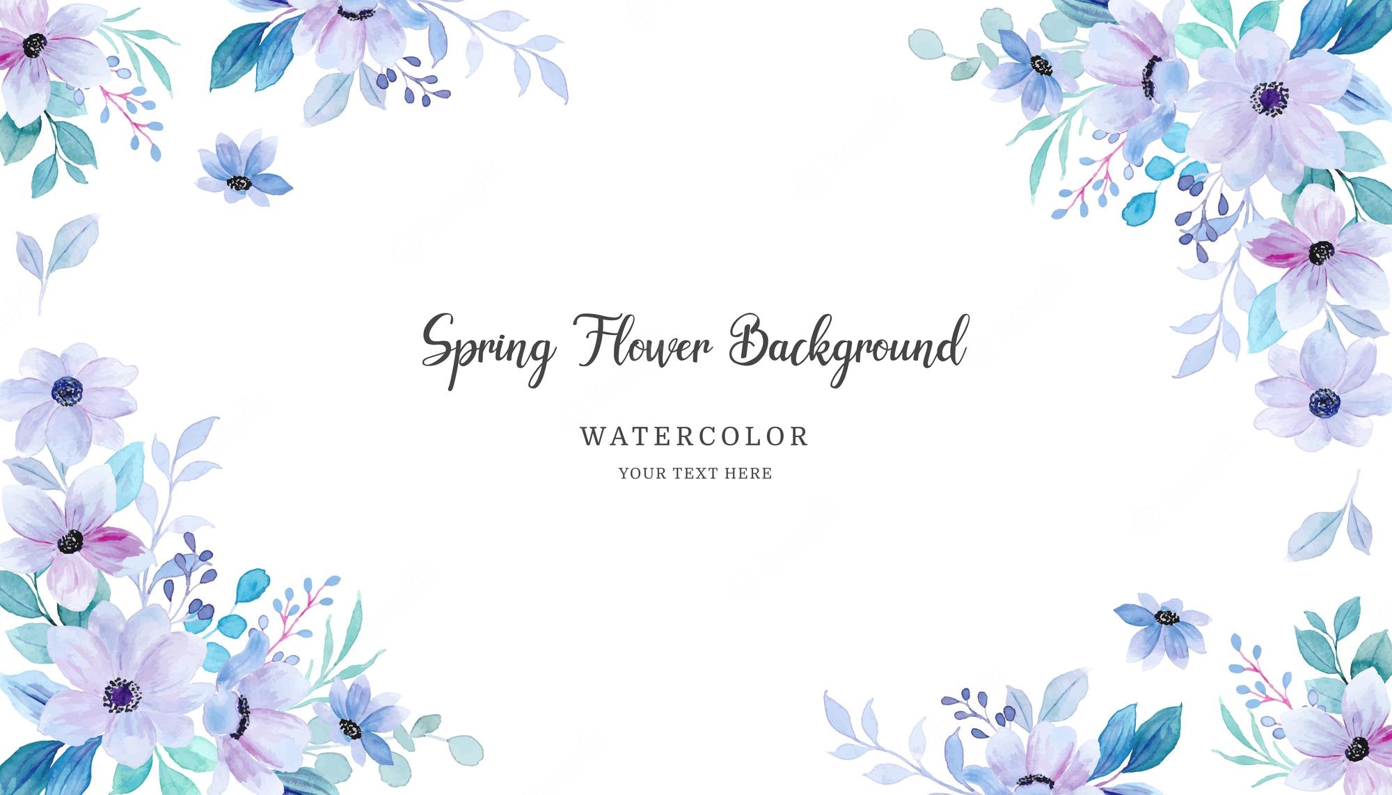 Blue And Purple Flowers Background