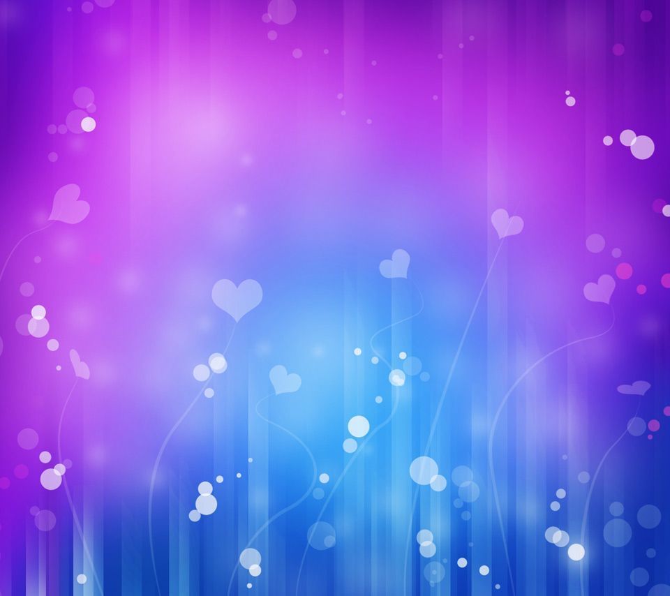 Blue And Purple Hearts Wallpapers