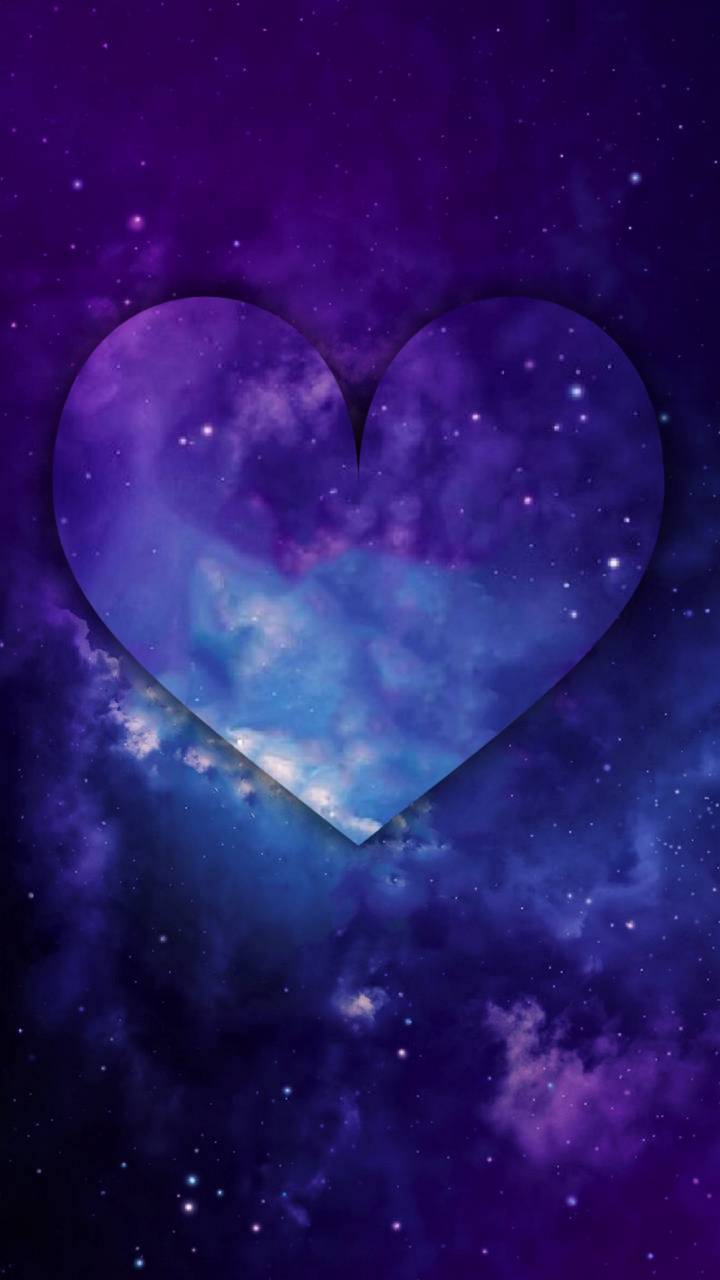 Blue And Purple Hearts Wallpapers