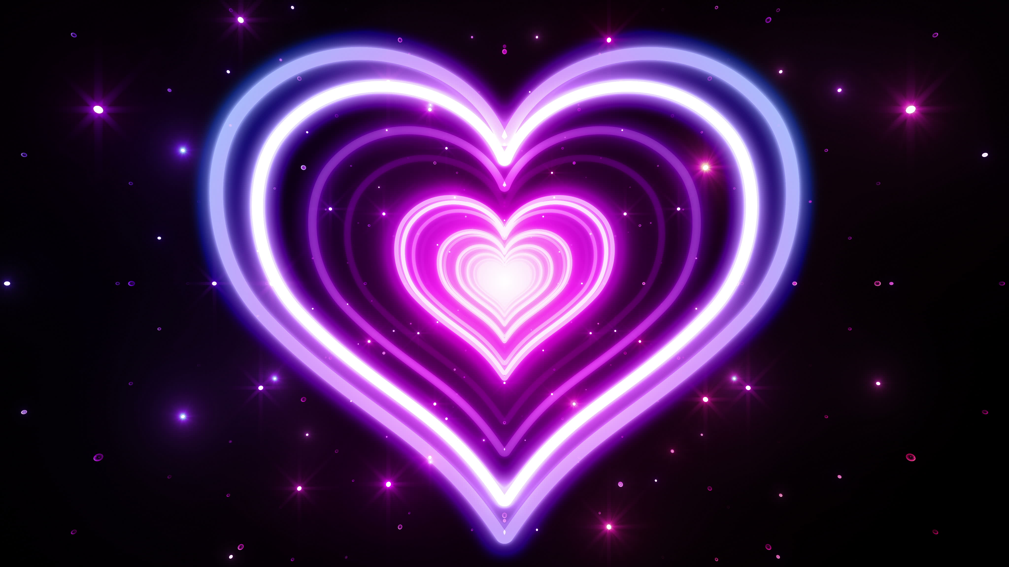 Blue And Purple Hearts Wallpapers