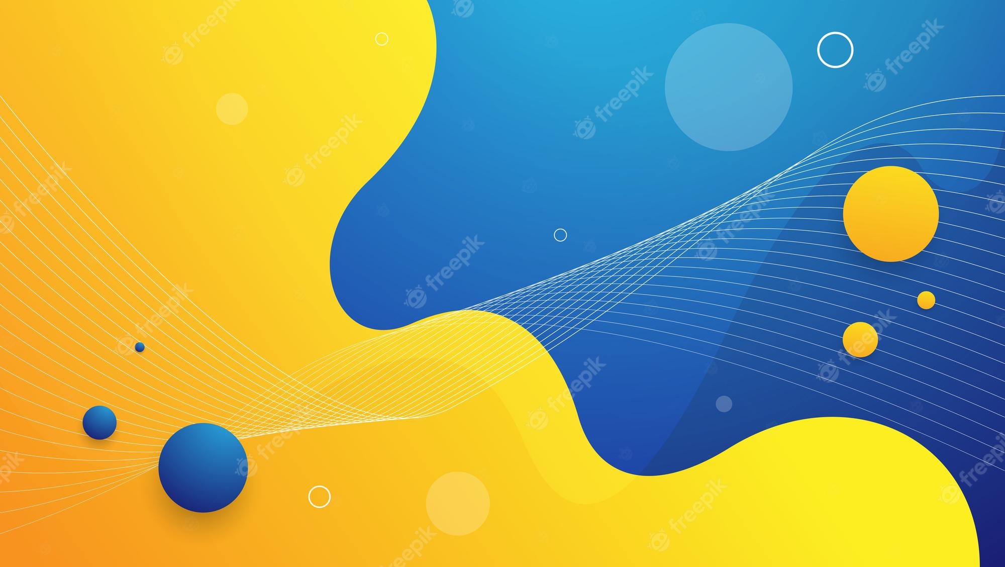 Blue And Yellow Abstract Background