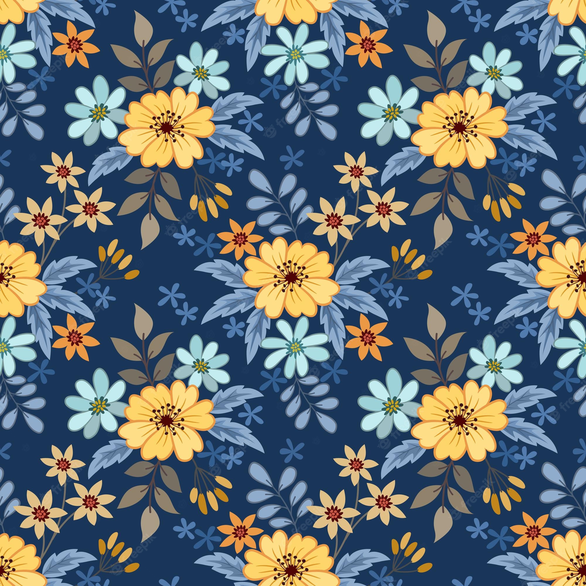 Blue And Yellow Flower Wallpapers