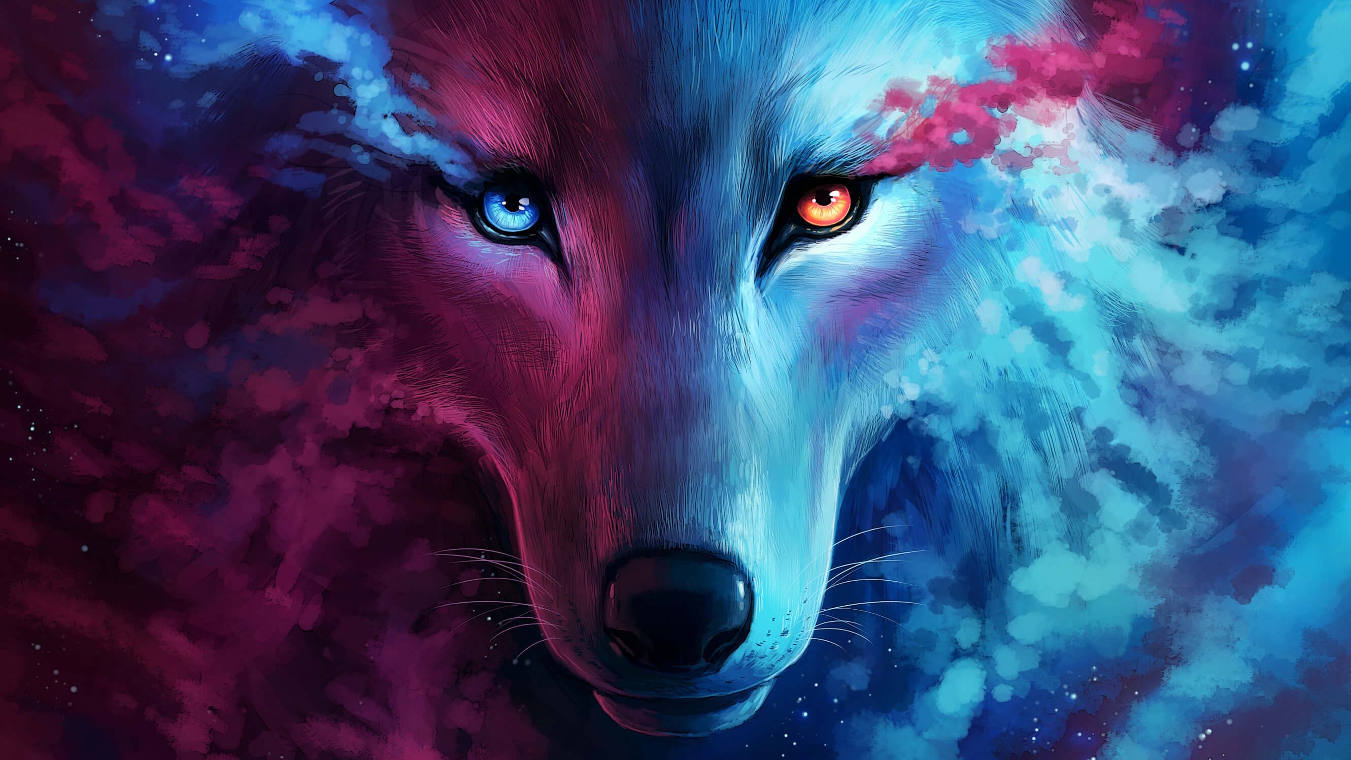 Blue Anime Wolf Wallpapers