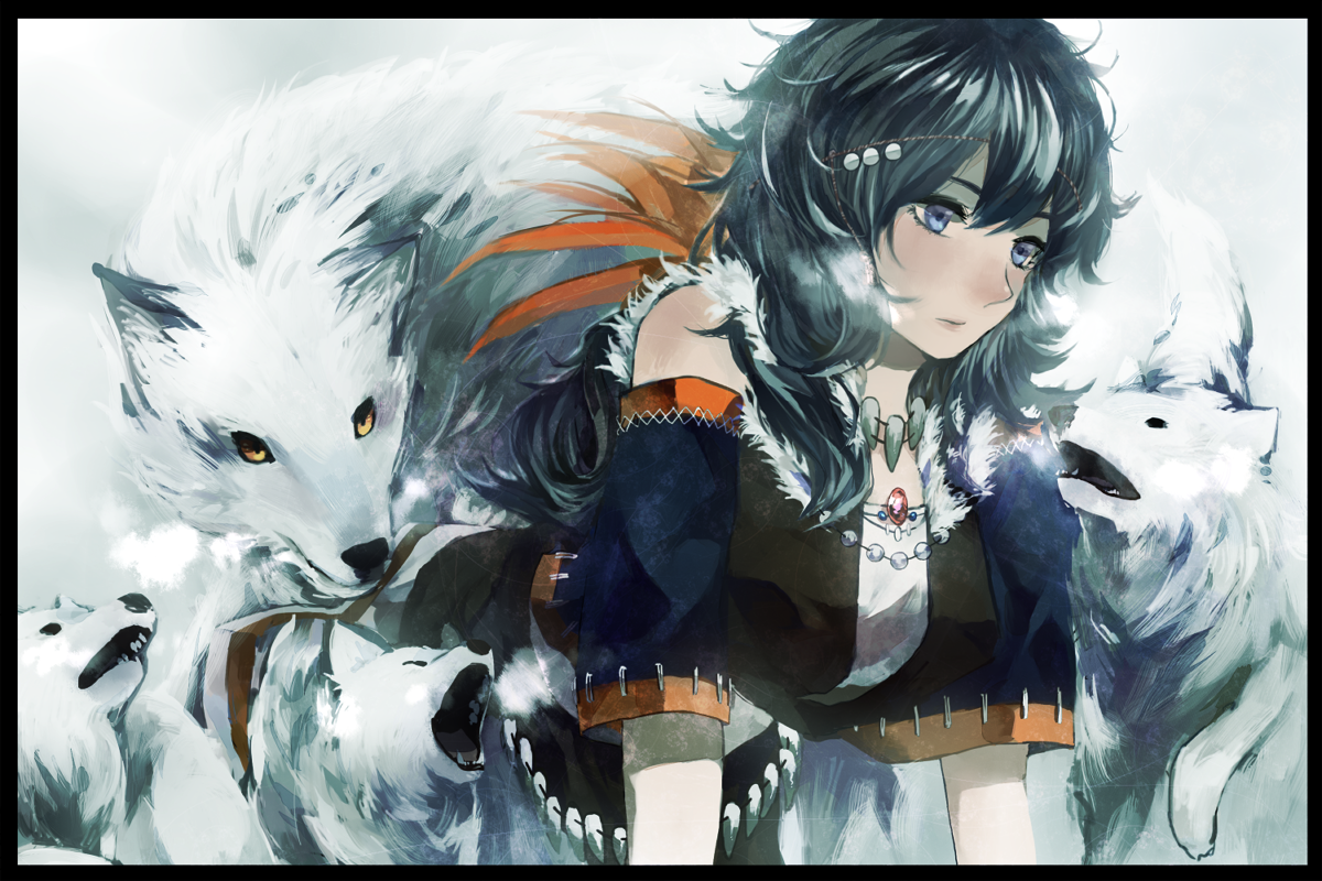 Blue Anime Wolf Wallpapers