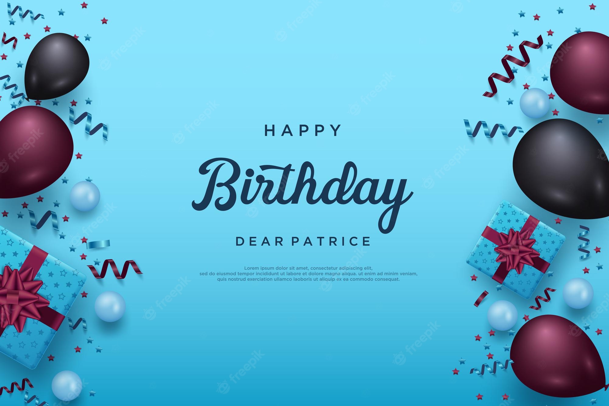 Blue Birthday Background