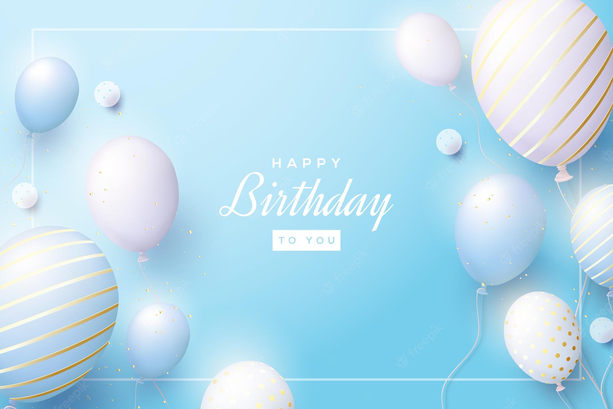 Blue Birthday Background