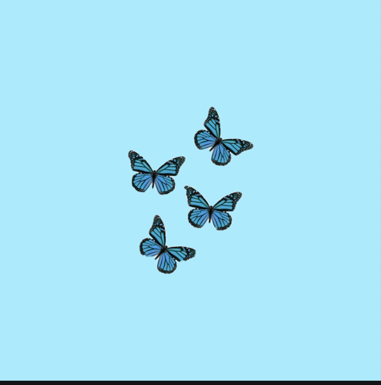 Blue Butterflies Aesthetic Wallpapers