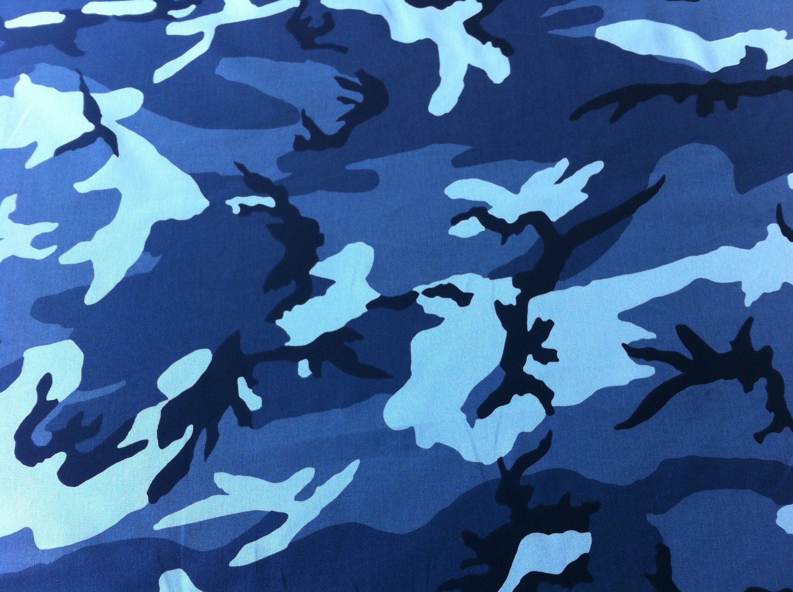 Blue Camouflage Pattern Wallpapers