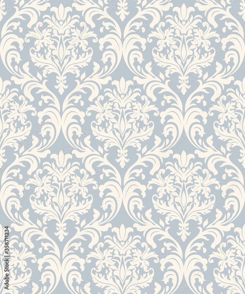 Blue Damask Wallpapers