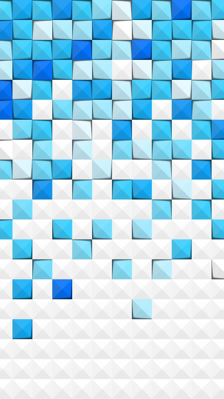 Blue Digital Art Squares Wallpapers