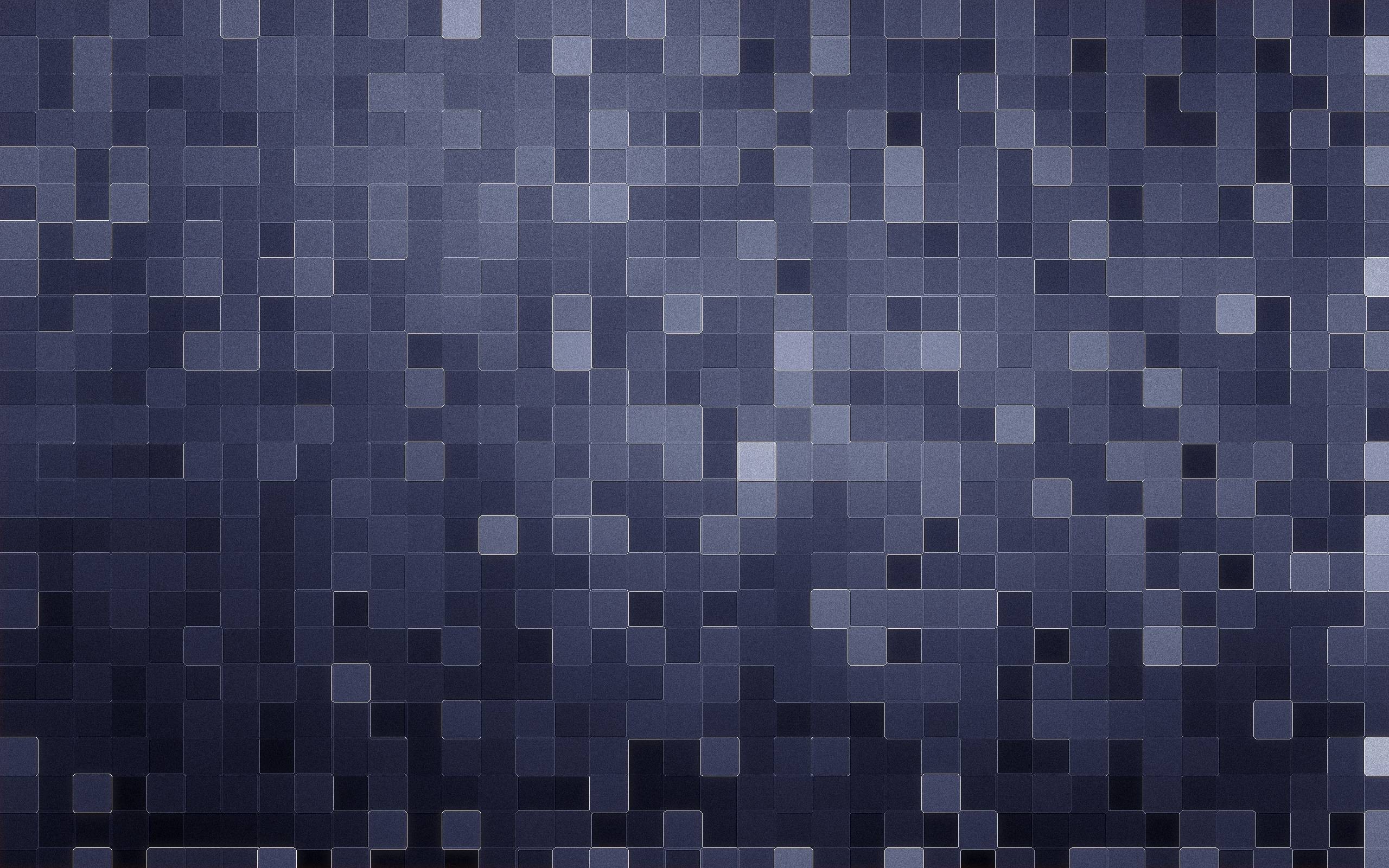 Blue Digital Art Squares Wallpapers