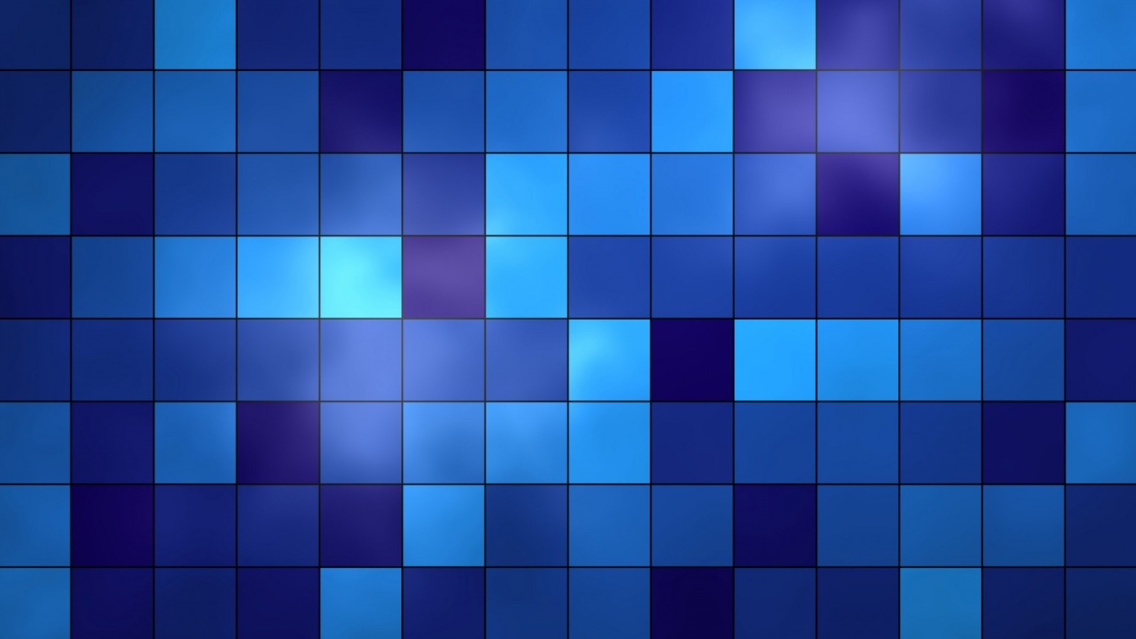 Blue Digital Art Squares Wallpapers