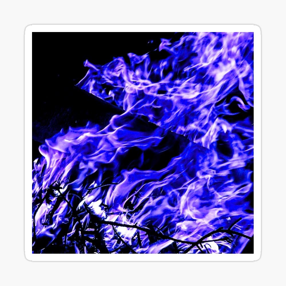 Blue Fire Black Background