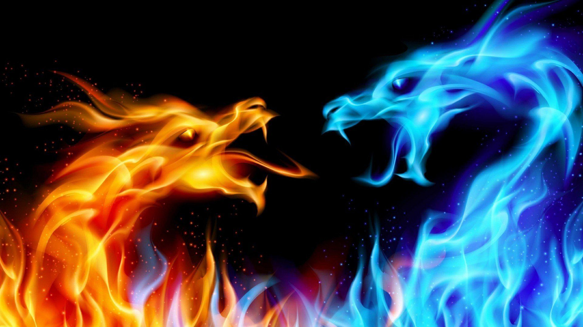 Blue Fire Dragon Wallpapers