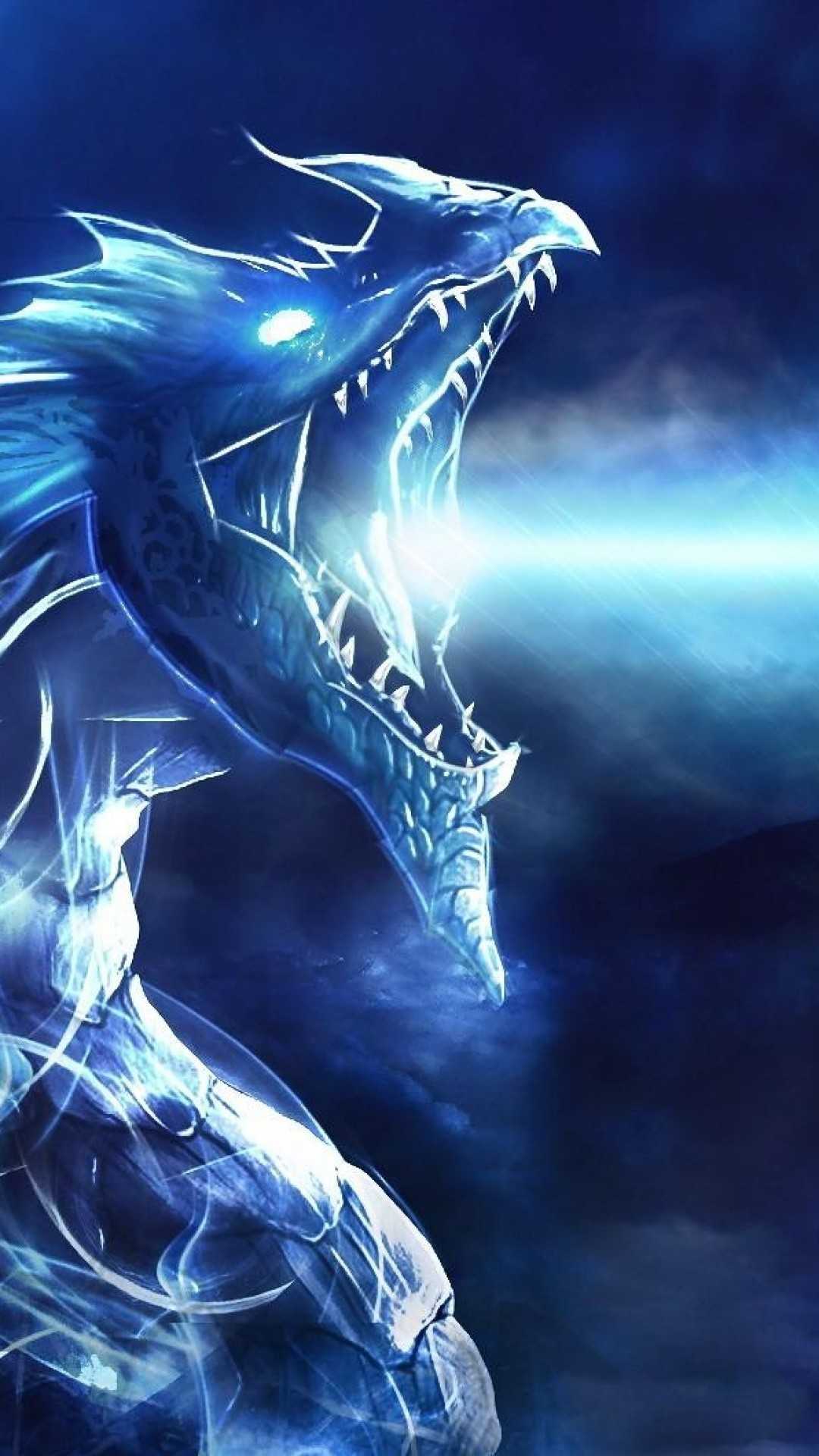 Blue Fire Dragon Wallpapers