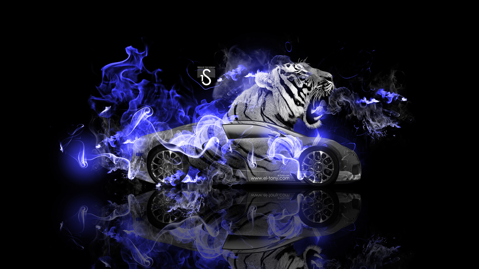 Blue Fire Tiger Wallpapers