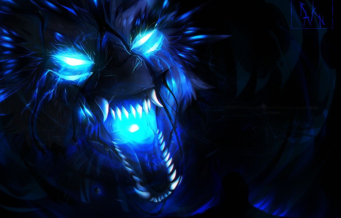 Blue Fire Wolf Wallpapers