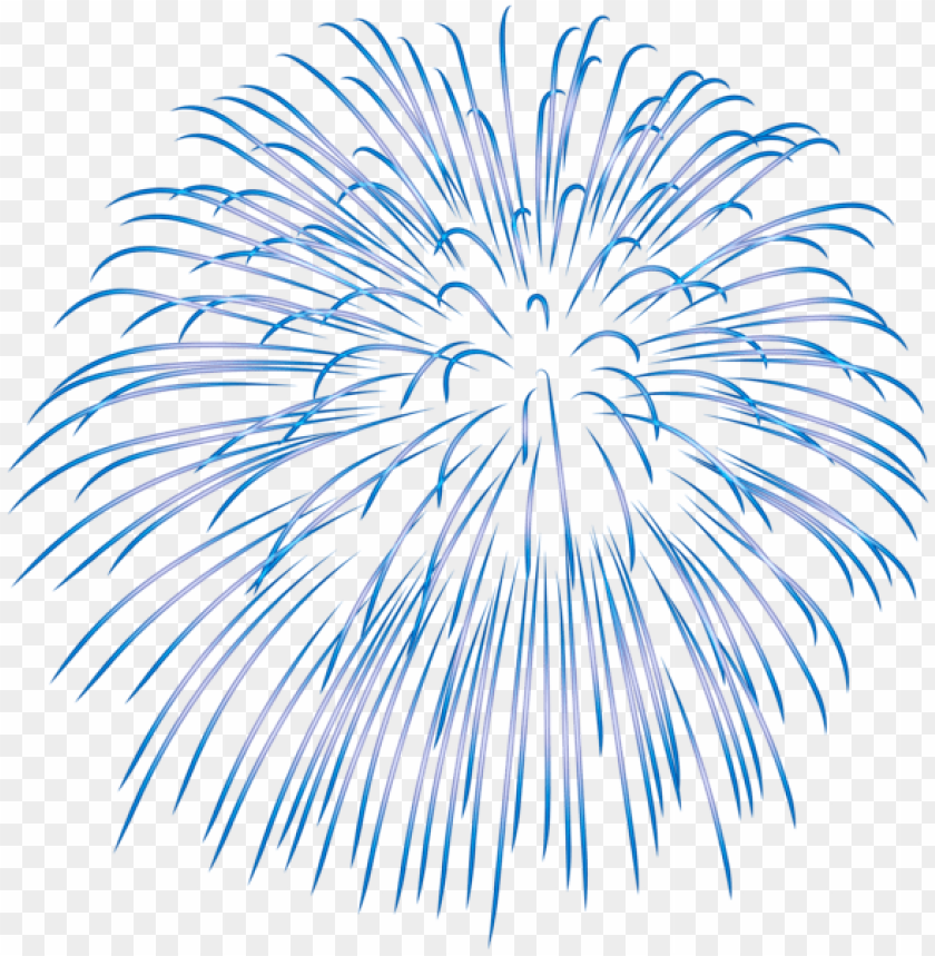 Blue Fireworks Background