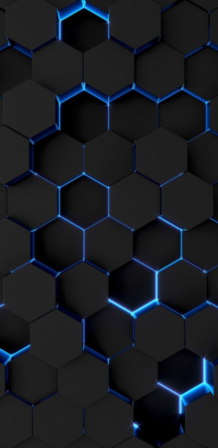 Blue Flash Hexagon 4K Wallpapers