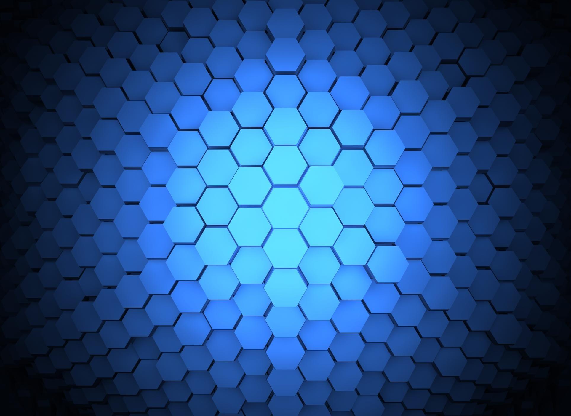 Blue Flash Hexagon 4K Wallpapers