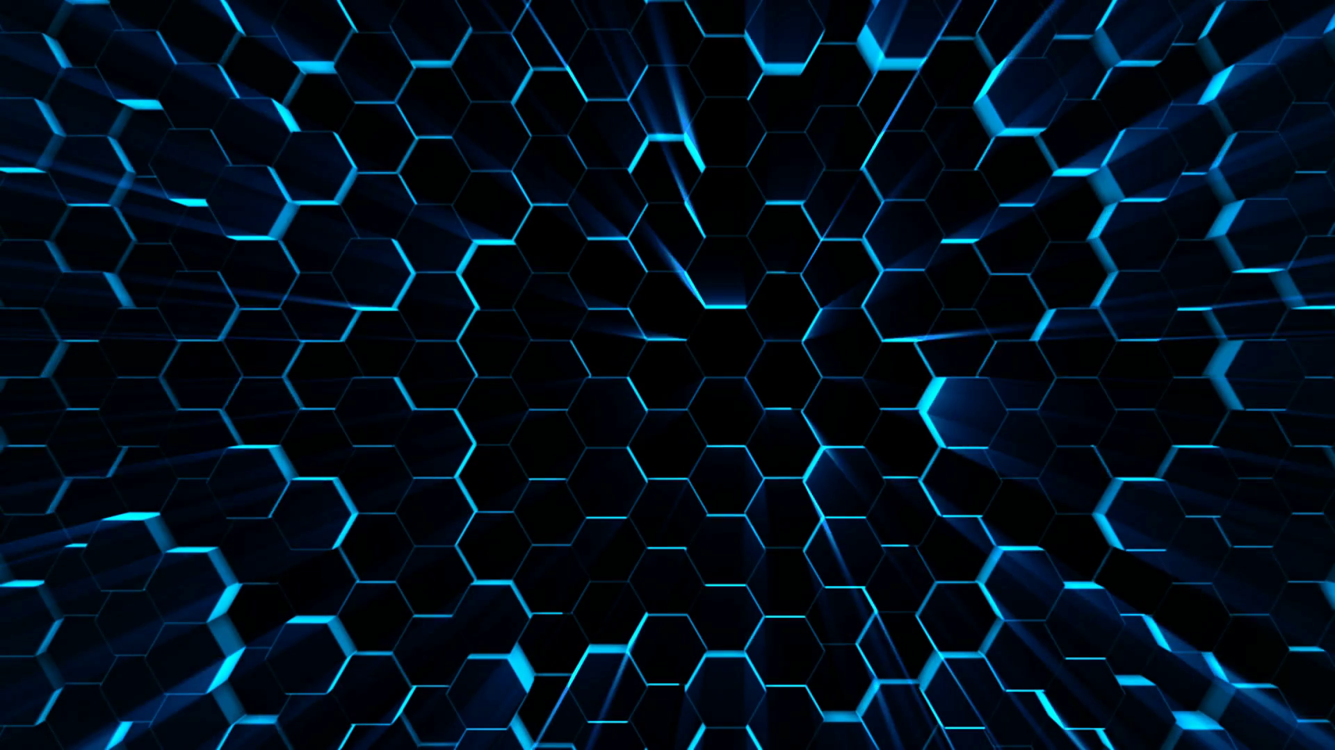 Blue Flash Hexagon 4K Wallpapers