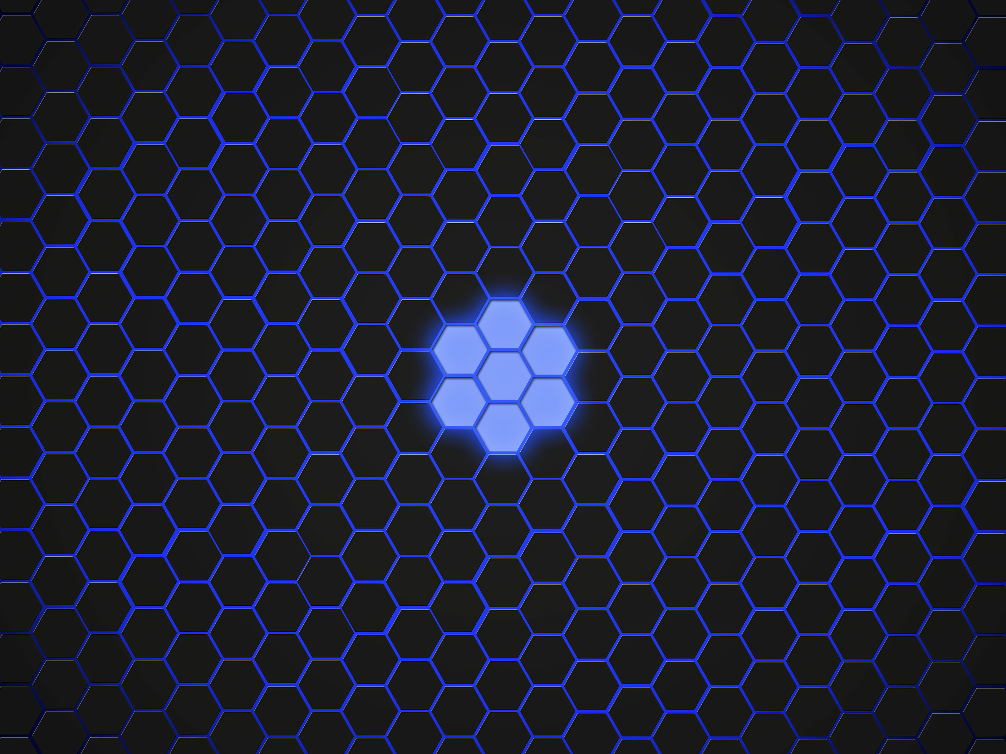 Blue Flash Hexagon 4K Wallpapers