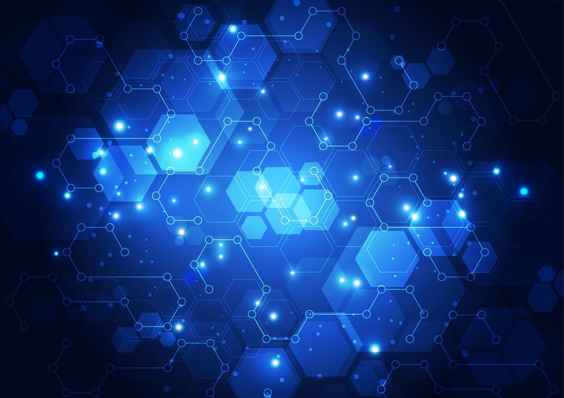 Blue Flash Hexagon 4K Wallpapers