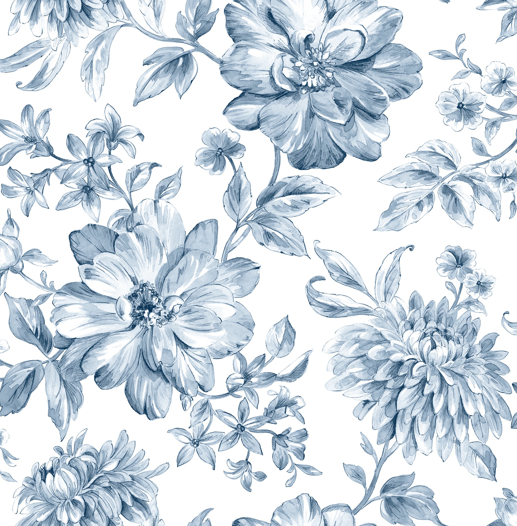 Blue Floral Wallpapers