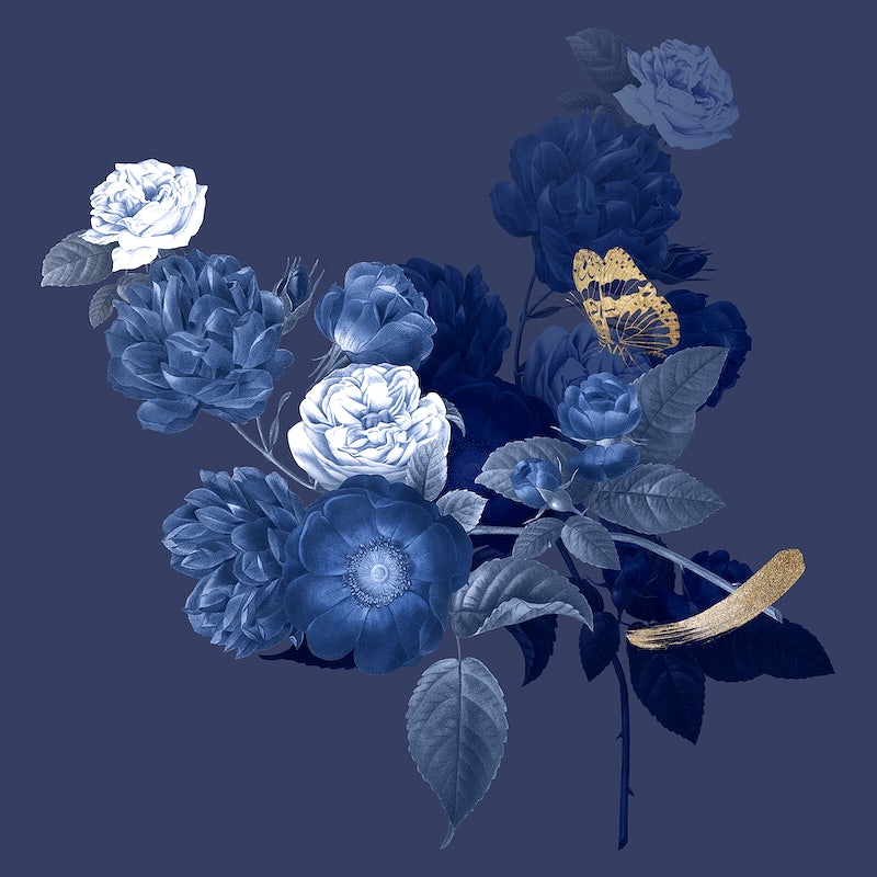 Blue Floral Wallpapers