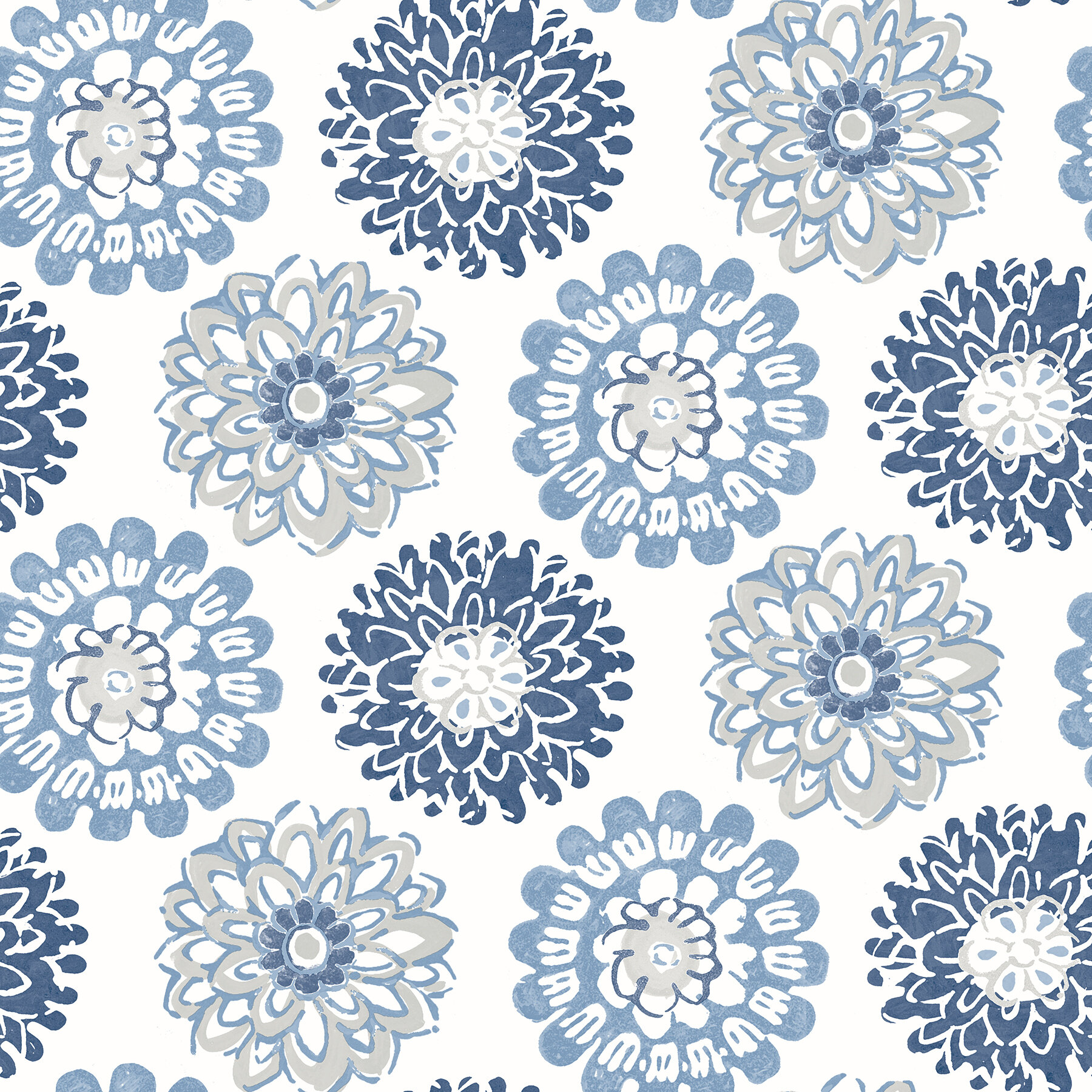 Blue Floral Wallpapers