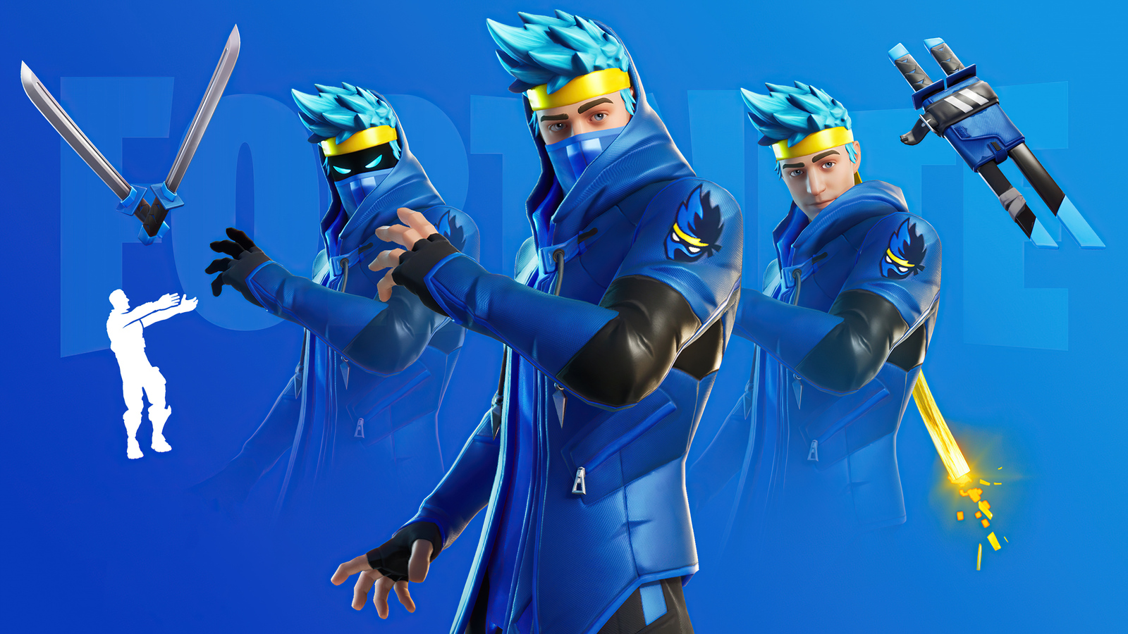 Blue Fortnite Background