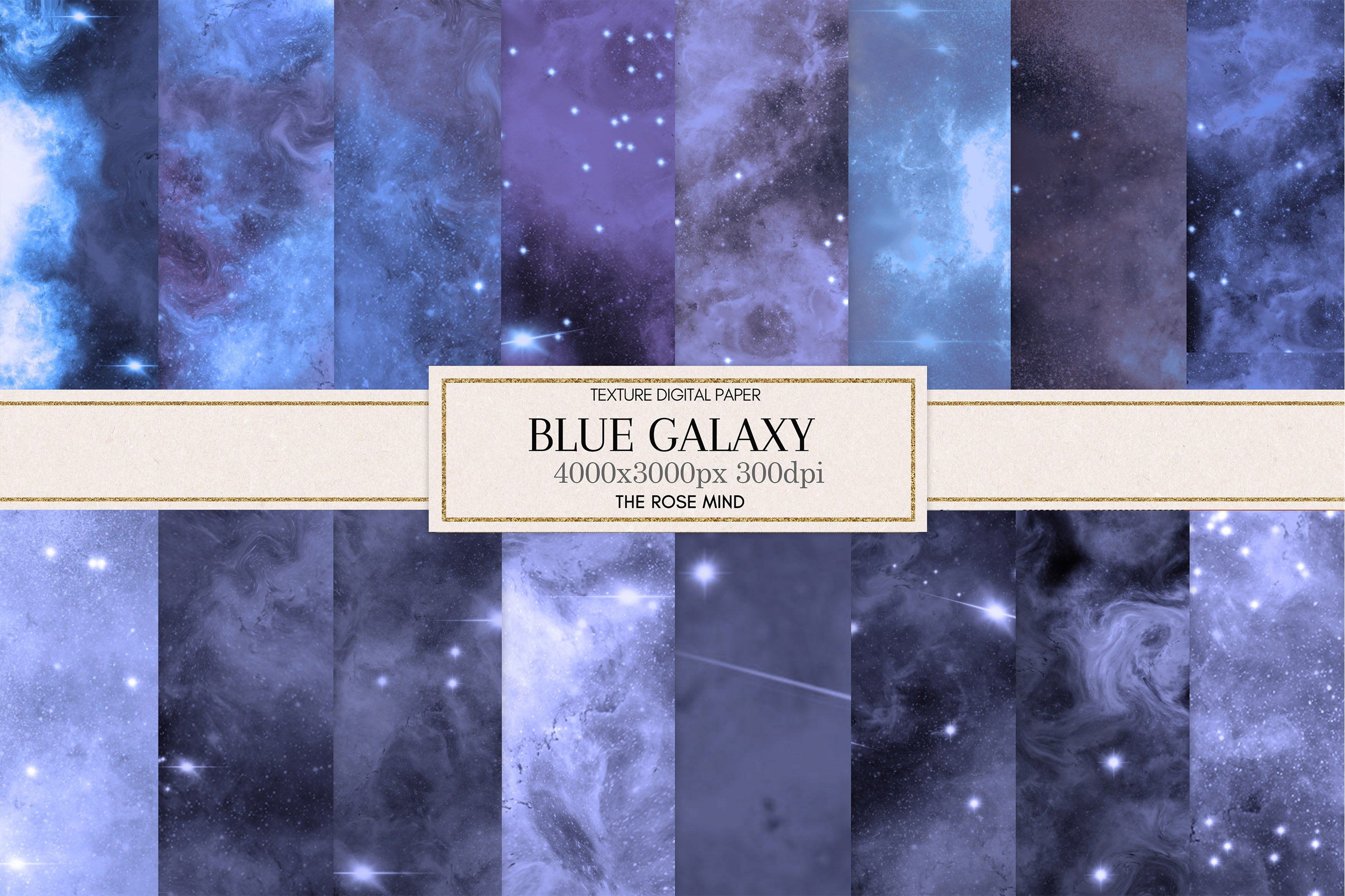 Blue Galaxy Space Digital Wallpapers