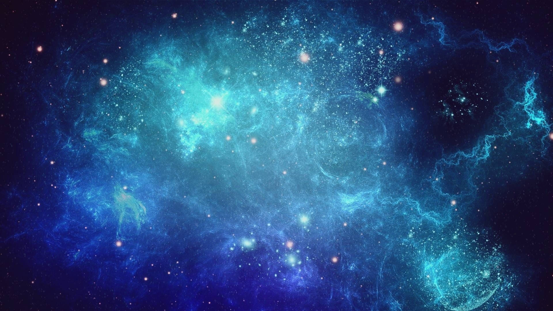 Blue Galaxy Space Digital Wallpapers