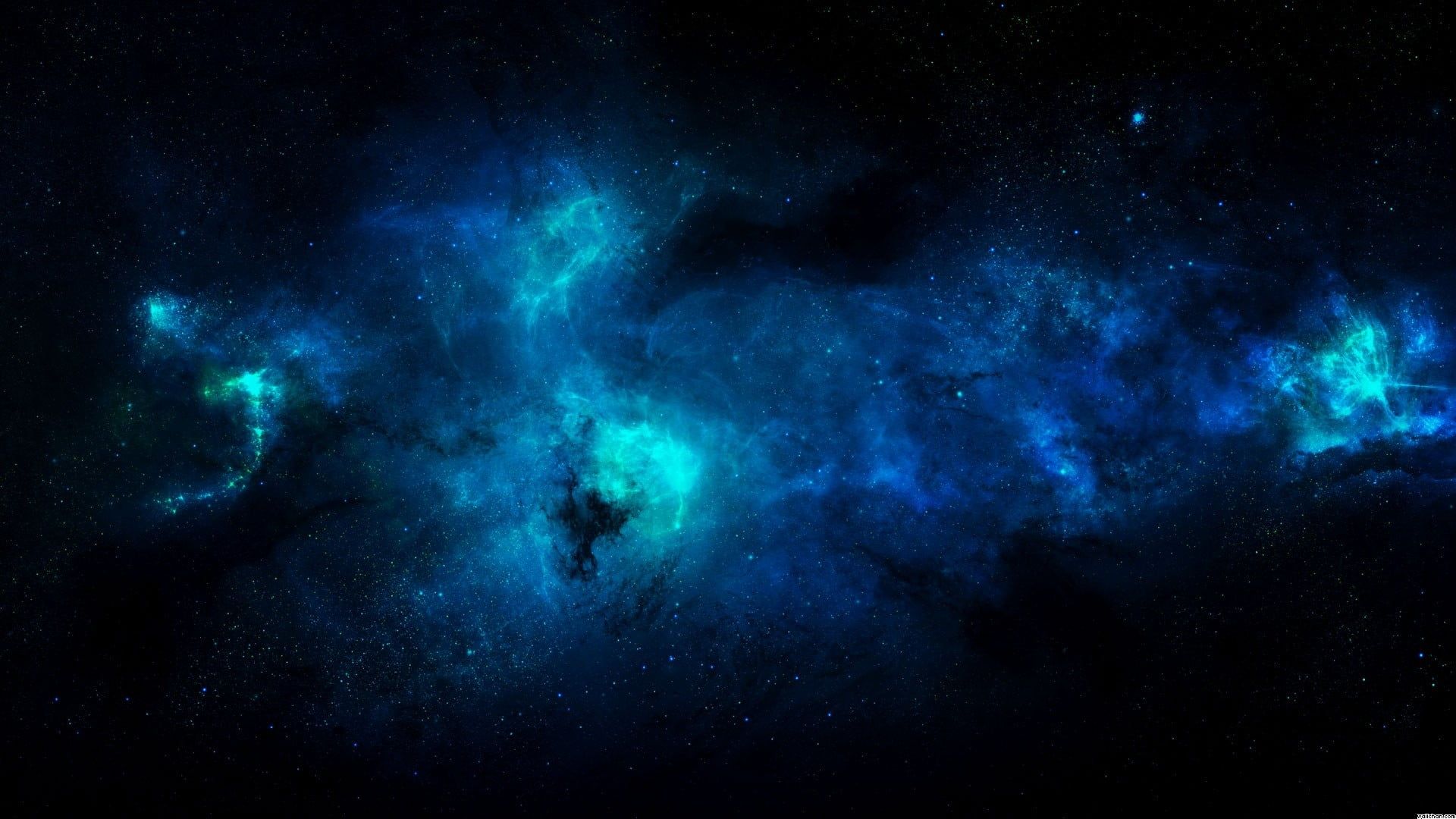 Blue Galaxy Space Digital Wallpapers