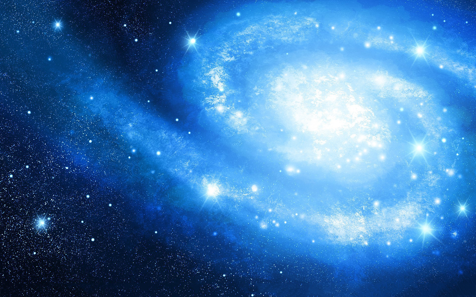 Blue Galaxy Space Digital Wallpapers