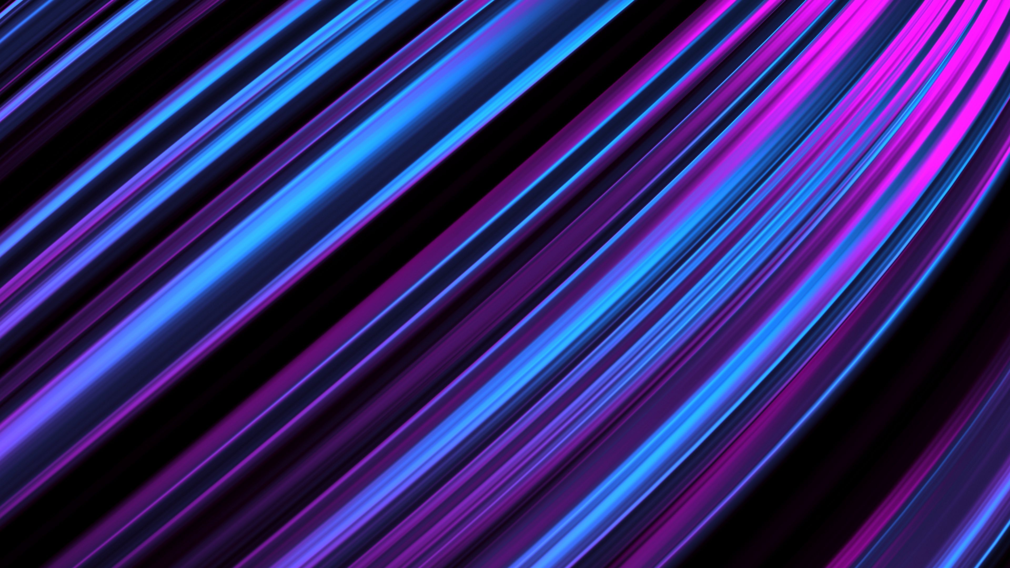 Blue Glowing 4K Line Wallpapers