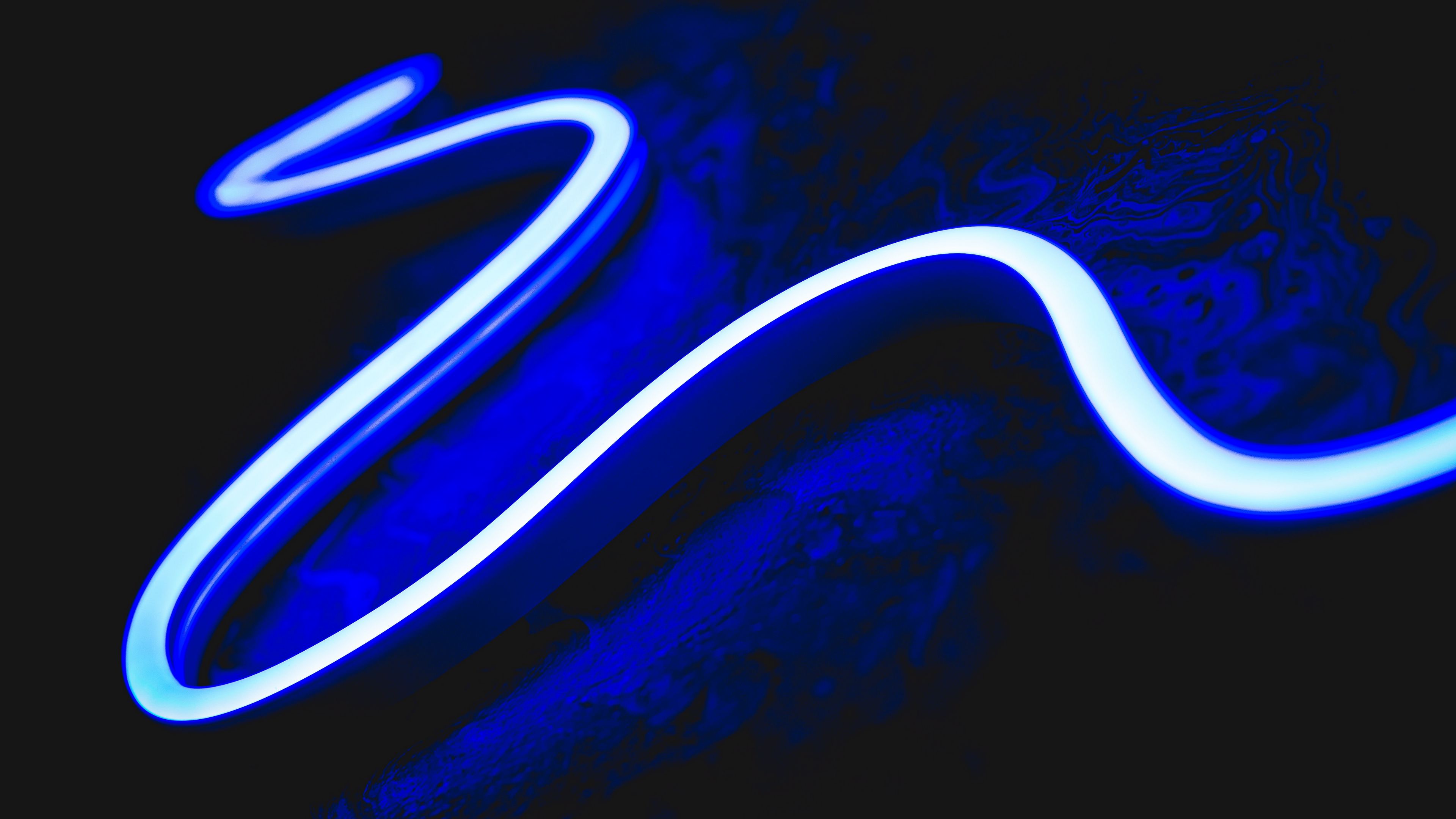 Blue Glowing 4K Line Wallpapers