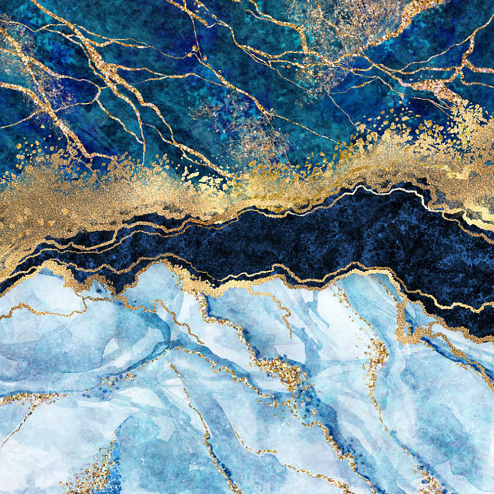 Blue Gold Marble Wallpapers