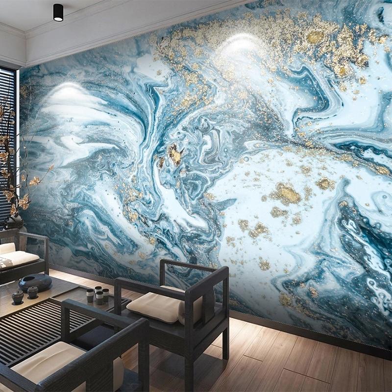 Blue Gold Marble Wallpapers