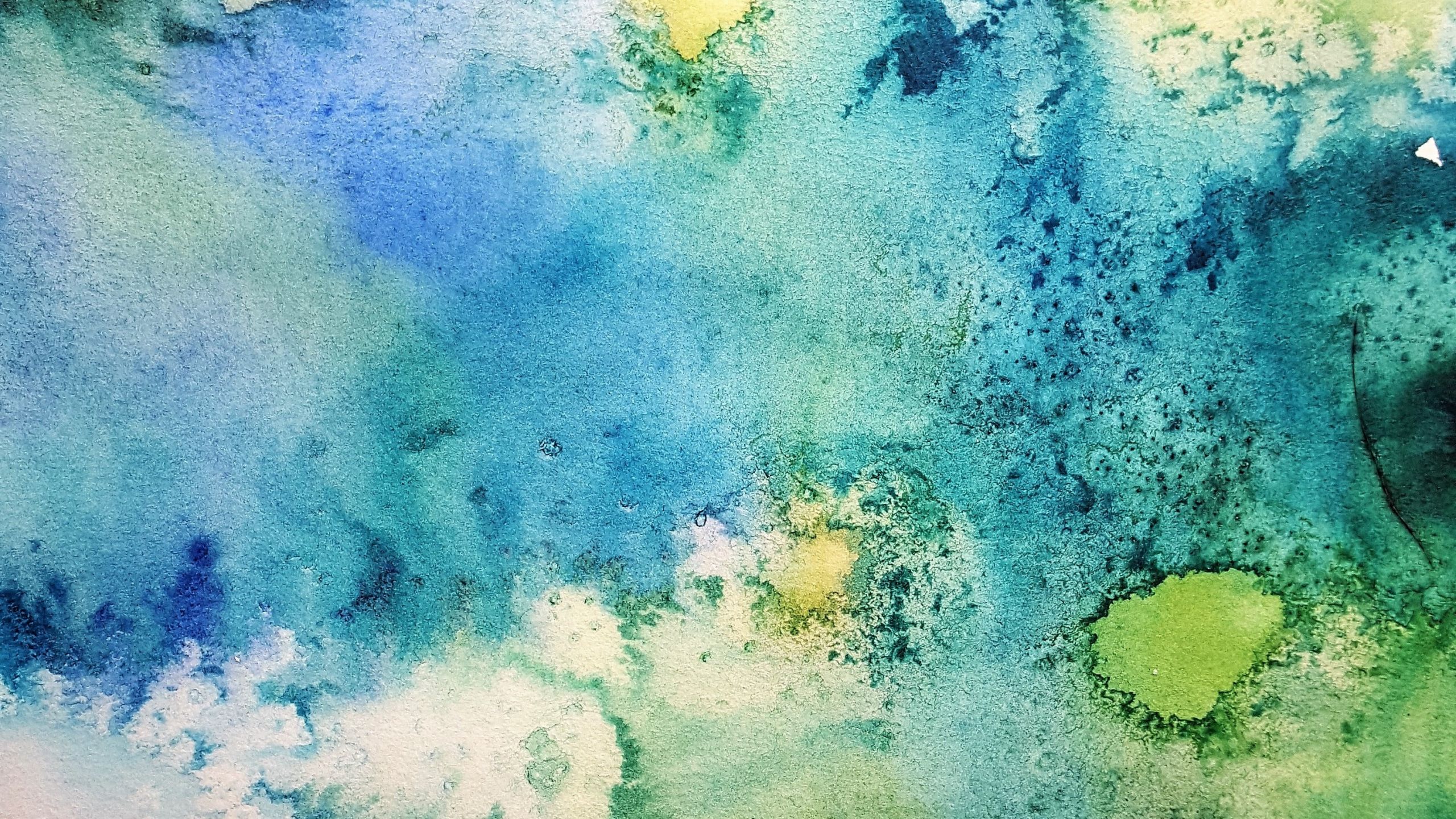 Blue Green Watercolor Background