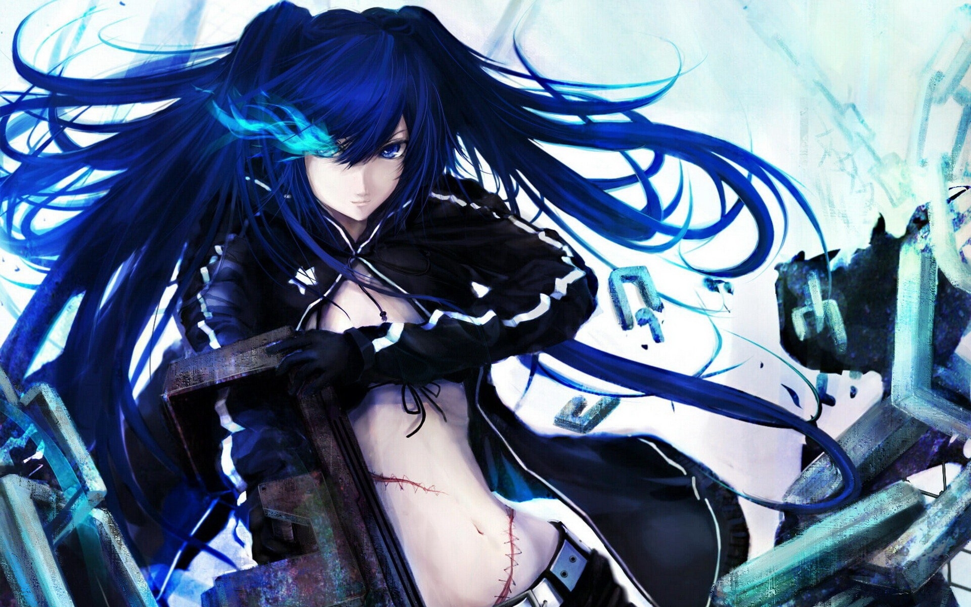 Blue Haired Anime Girl Wallpapers