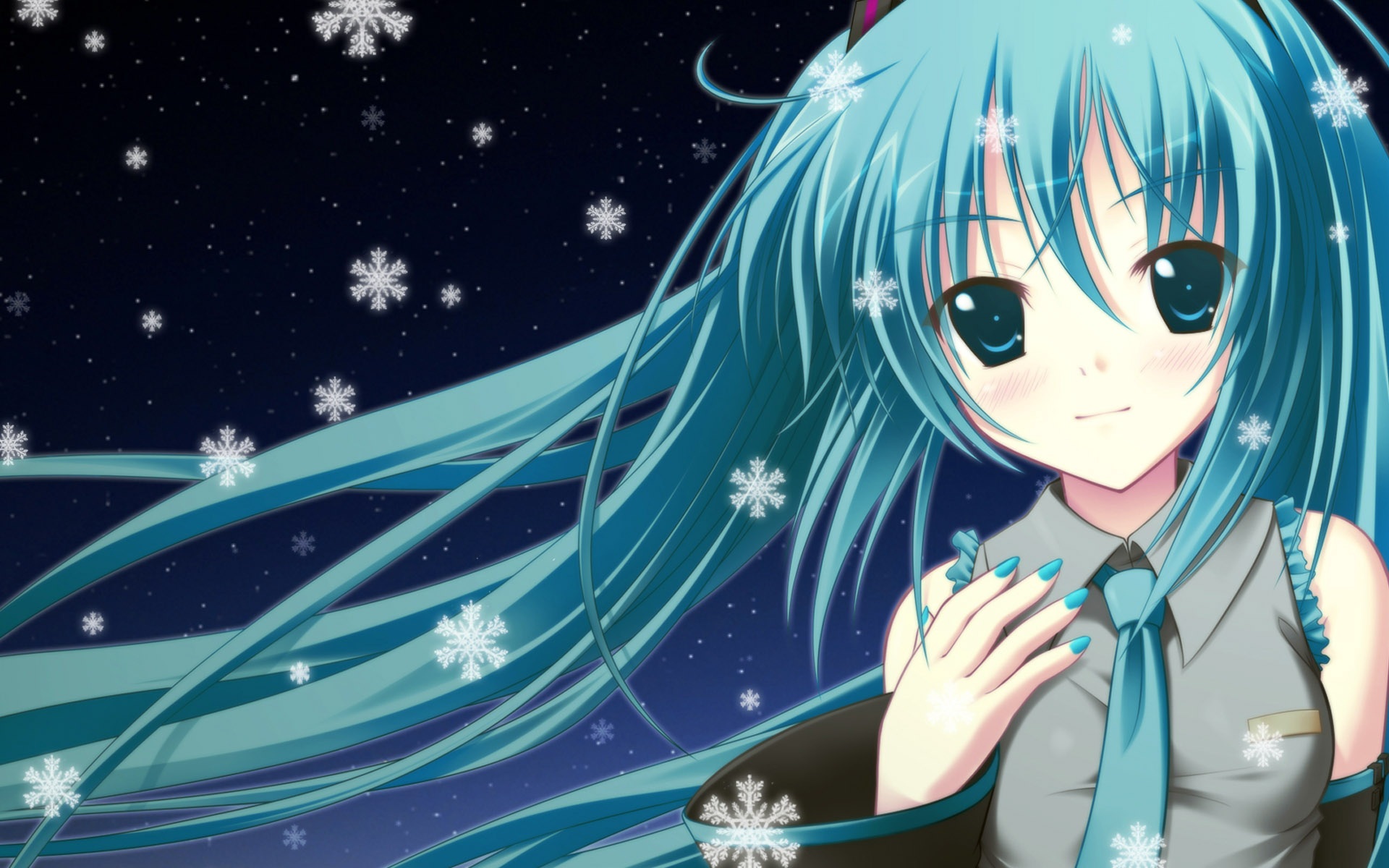 Blue Haired Anime Girl Wallpapers