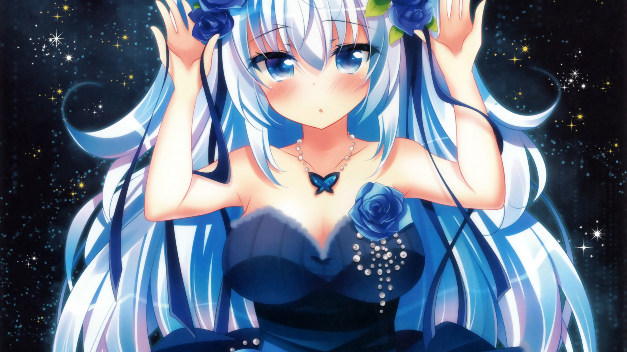 Blue Haired Anime Girl Wallpapers