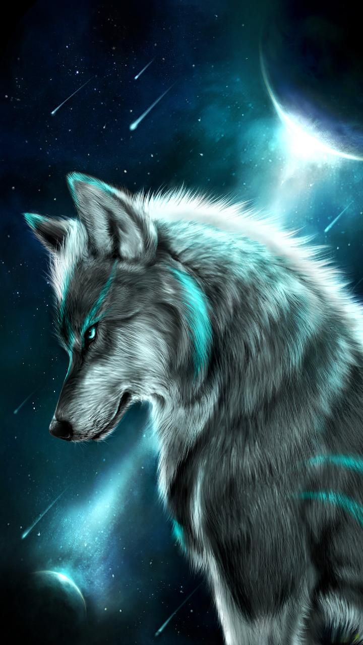 Blue Lightning Wolf Wallpapers