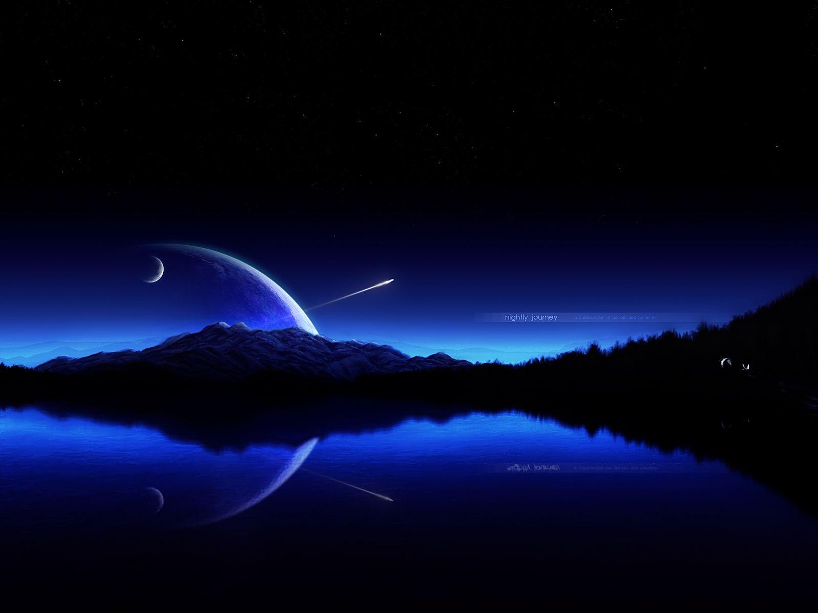 Blue Moon Landscapes Wallpapers