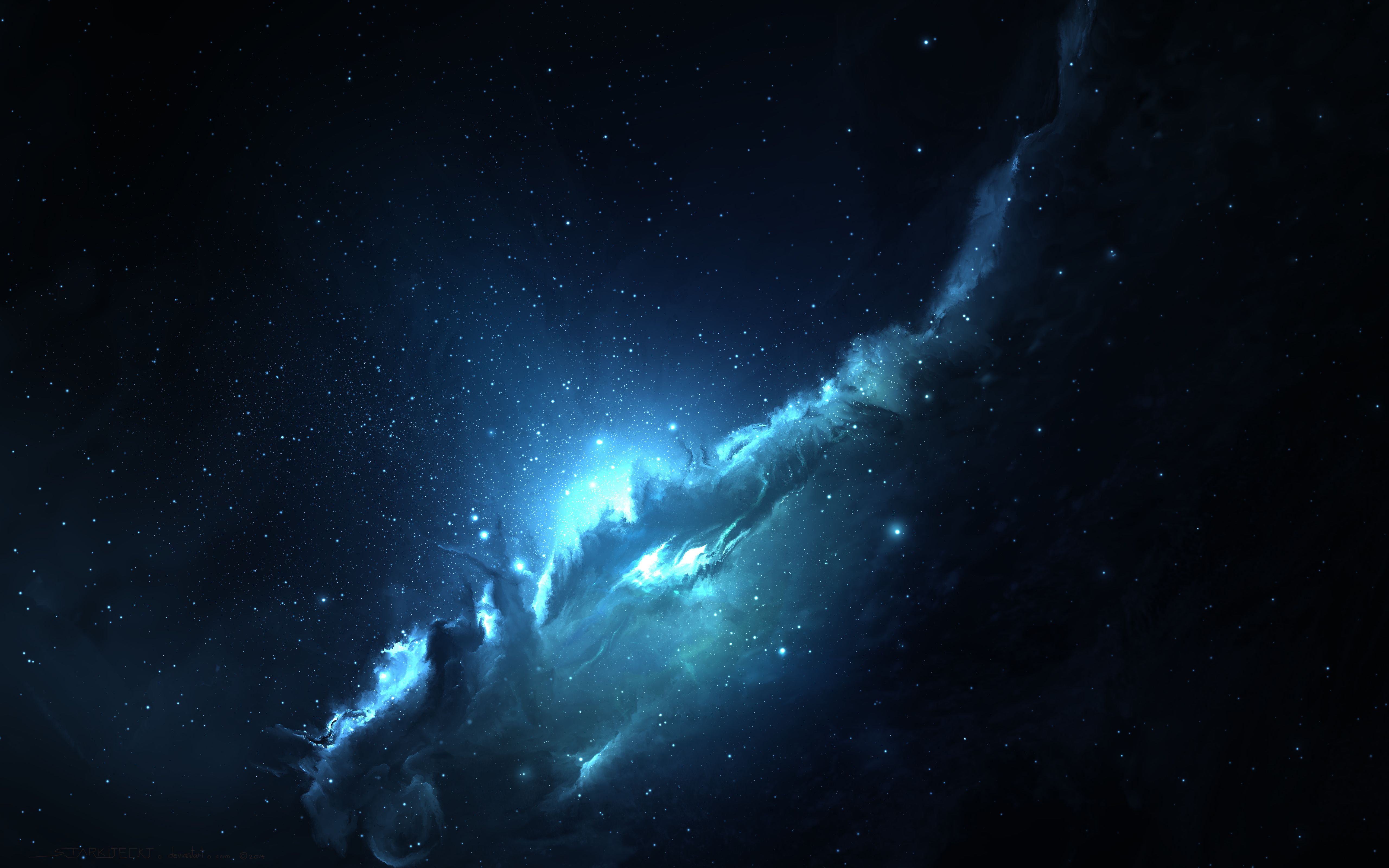 Blue Nebula Scenery Wallpapers